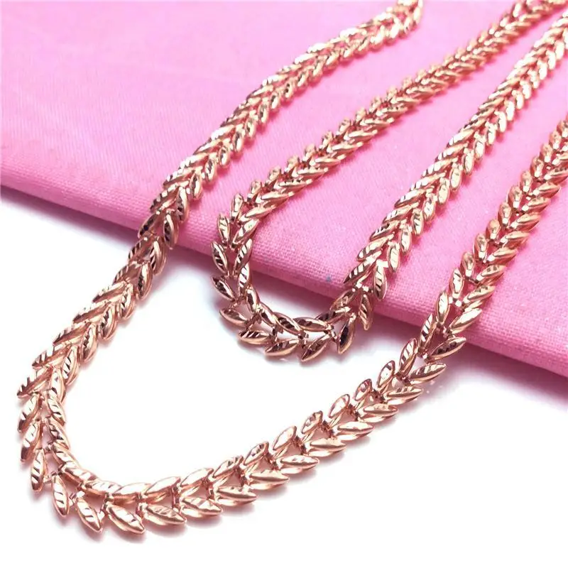 Russia 585 purple gold new plate chain men and women's same necklace rose gold couple gift jewelry luxury necklace for women
Russia 585 purple gold new plate chain men and women's same necklace rose gold couple gift jewelry luxury necklace for women