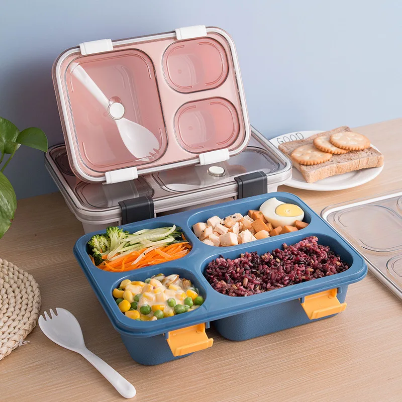 Children's Lunch Boxs Leak-Proof 4Grid with Lid Portable Food Fruit Storage Container Bento Box for Kids Can Use Microwaveable
Children's Lunch Boxs Leak-Proof 4Grid with Lid Portable Food Fruit Storage Container Bento Box for Kids Can Use Microwaveable