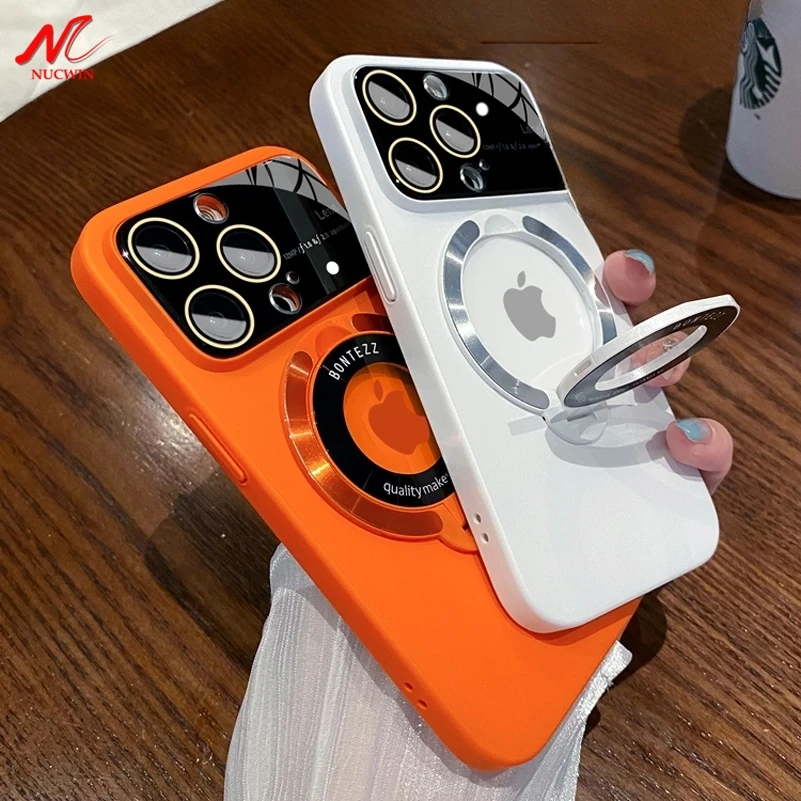 Luxury Slim Matte PC Bracket Magsafe Case for iPhone 14 13 12 11 Pro Max 14Pro 14 Plus Stand Holder Glass Lens Protector Cover
Luxury Slim Matte PC Bracket Magsafe Case for iPhone 14 13 12 11 Pro Max 14Pro 14 Plus Stand Holder Glass Lens Protector Cover