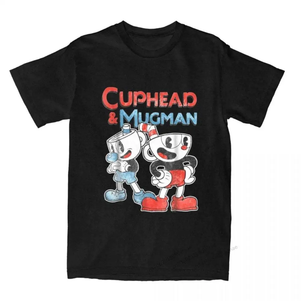 Cuphead Mugman Dynamic Duo Men's T Shirts Retro Games Leisure Tee Shirt Short Sleeve O Neck T-Shirts Cotton Birthday Clothing
Cuphead Mugman Dynamic Duo Men's T Shirts Retro Games Leisure Tee Shirt Short Sleeve O Neck T-Shirts Cotton Birthday Clothing