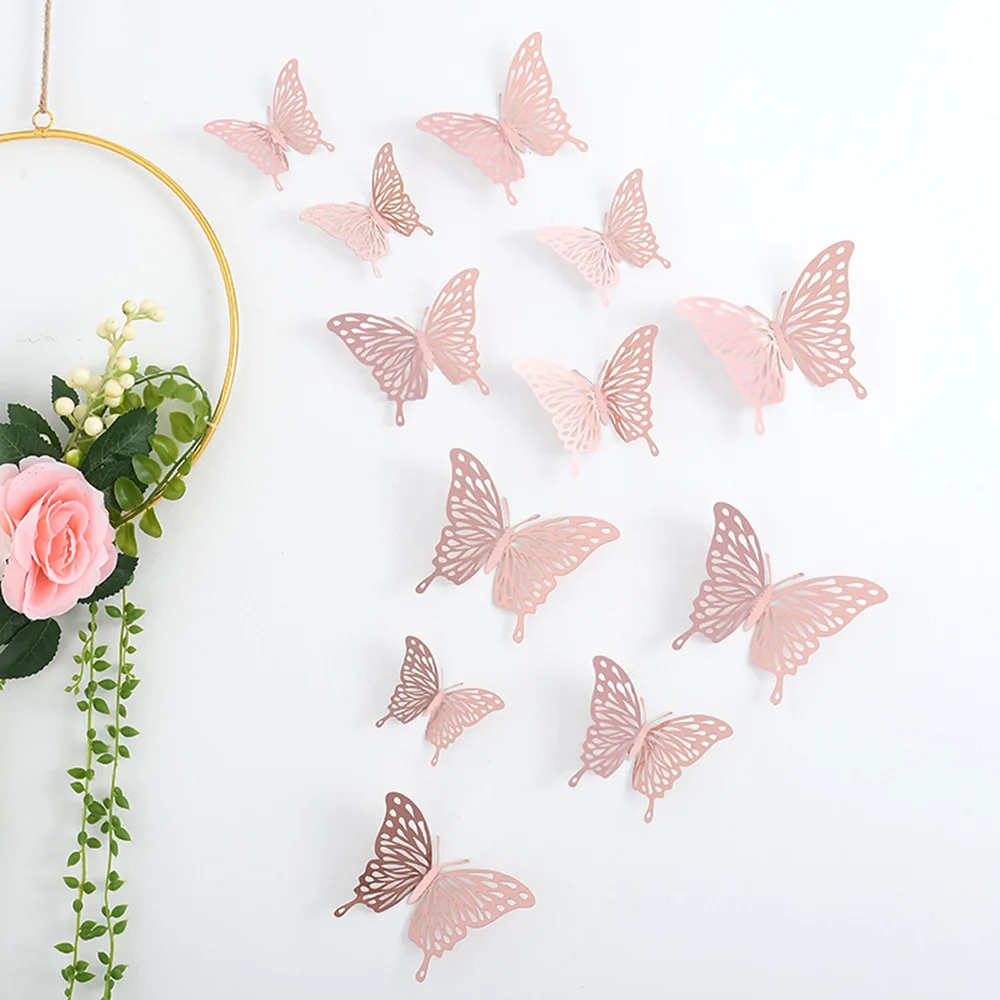 12Pcs 3D Hollow Butterfly Wall Sticker DIY Wall Stickers Home Decoration Removable Kids Room Party Wedding Decor Fridge Decal
12Pcs 3D Hollow Butterfly Wall Sticker DIY Wall Stickers Home Decoration Removable Kids Room Party Wedding Decor Fridge Decal