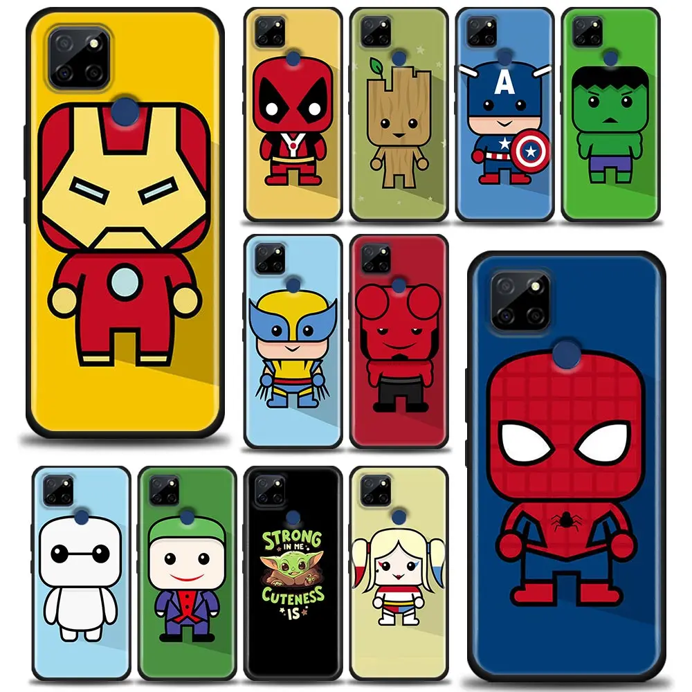 Marvel The Avengers Heros Cartoon Phone Case For Realme 9 9I 8 8I 7 7I 6 5 C17 6S 5I 5S 6I Pro Narzo 4G 5G Black Cover Funda
Marvel The Avengers Heros Cartoon Phone Case For Realme 9 9I 8 8I 7 7I 6 5 C17 6S 5I 5S 6I Pro Narzo 4G 5G Black Cover Funda