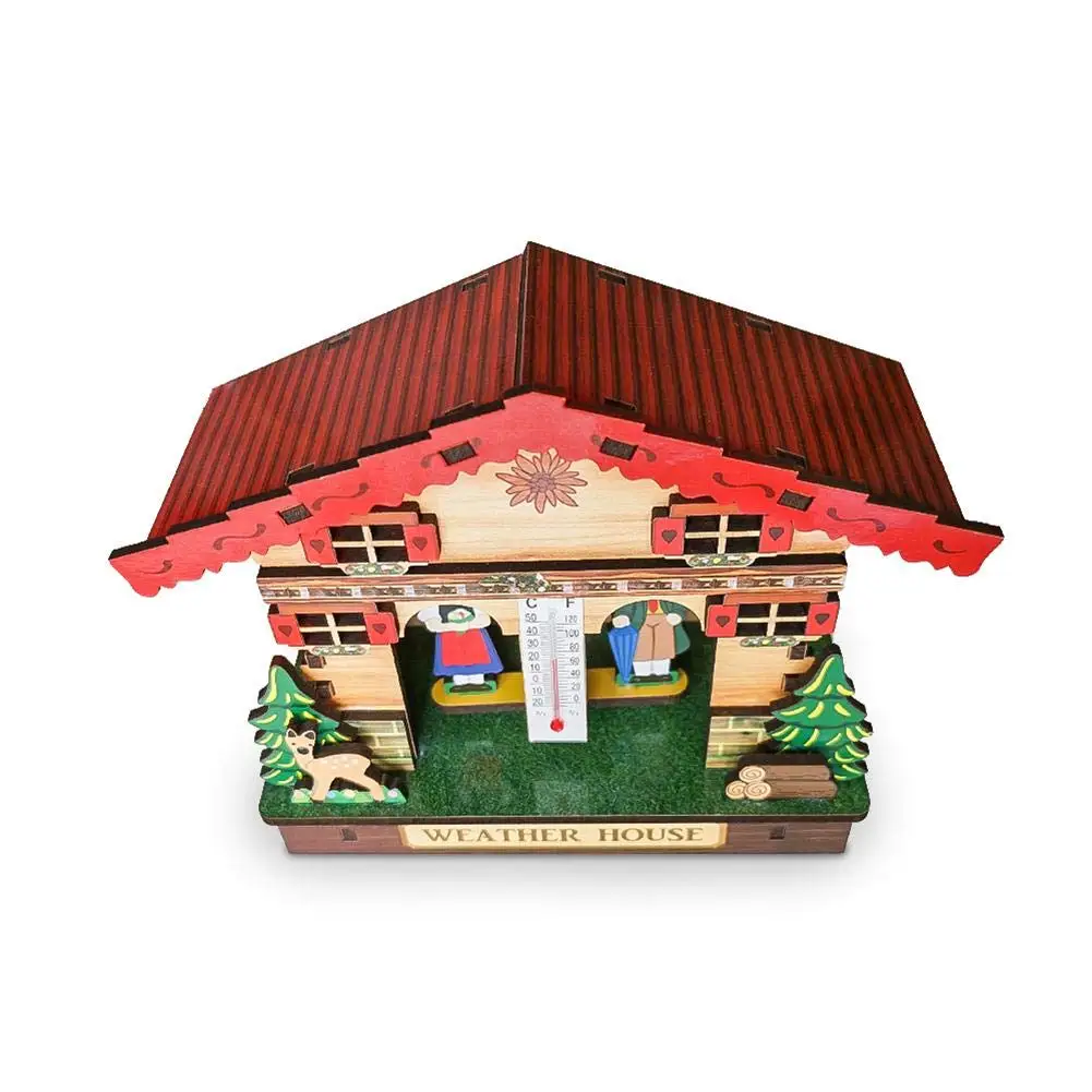 Weather House, Wood Weather House Chalet Barometer Thermometer and Hygrometer Home Decoration Wall Hanging Ornaments
Weather House, Wood Weather House Chalet Barometer Thermometer and Hygrometer Home Decoration Wall Hanging Ornaments