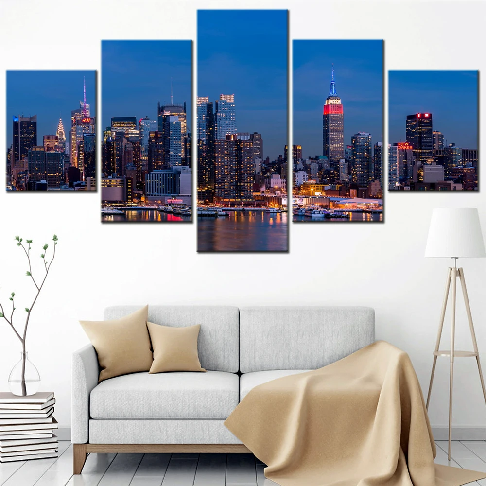 5 Pieces New York City Evening Landscape Poster Modern Home Wall Decor Picture Art Print Painting Canvas For Living Room Decor
5 Pieces New York City Evening Landscape Poster Modern Home Wall Decor Picture Art Print Painting Canvas For Living Room Decor