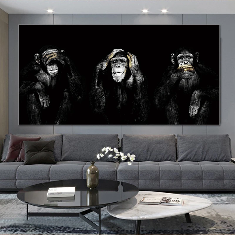Animal Poster Large Size Posters Canvas Painting Wall Art Dark Funny Monkey Posters and Prints for Living Room Home Decoration
Animal Poster Large Size Posters Canvas Painting Wall Art Dark Funny Monkey Posters and Prints for Living Room Home Decoration