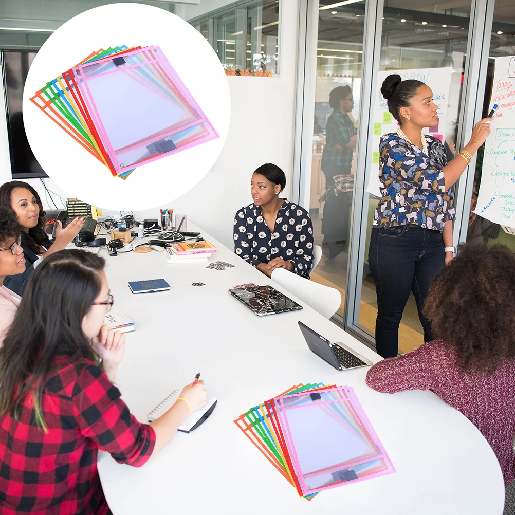 8 Pcs Erasable File Bag Plastic Folders Holder Document Pouches Dry Erase Sleeves Pvc Office Supplies Pockets
8 Pcs Erasable File Bag Plastic Folders Holder Document Pouches Dry Erase Sleeves Pvc Office Supplies Pockets
