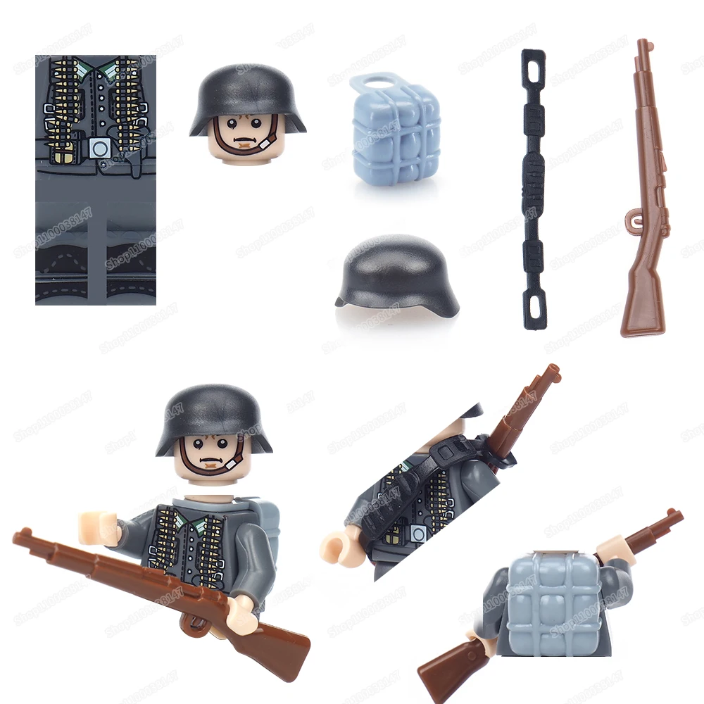 Weapons Soldier Military German Army Moc WW2 Figures Soldier Building Block Legion Equipment Assemble Model Child Gifts Boy Toys
Weapons Soldier Military German Army Moc WW2 Figures Soldier Building Block Legion Equipment Assemble Model Child Gifts Boy Toys
