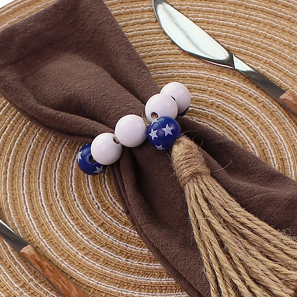 6pcs Napkin Rings Wood Bead Garland with Tassels Farmhouse Home Prayer Beads Wall Hanging Beads Rustic Country Wedding Decor
6pcs Napkin Rings Wood Bead Garland with Tassels Farmhouse Home Prayer Beads Wall Hanging Beads Rustic Country Wedding Decor