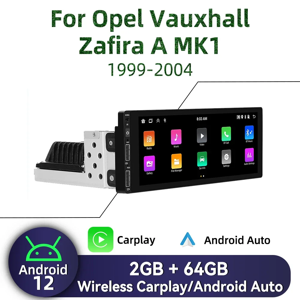 1-диночное радио Android для Opel Vauxhall Zafira A MK1 1999-2004 гг. авторадио Carplay авто стерео