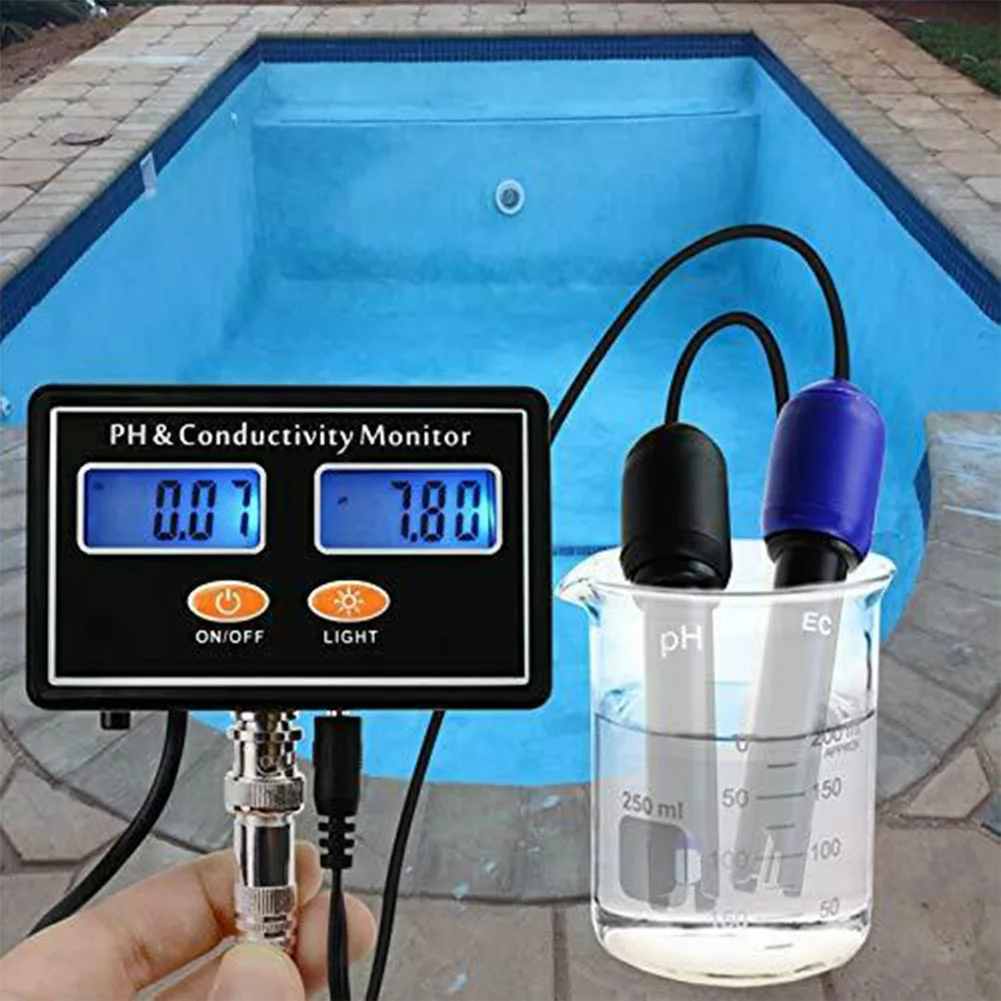 Water Quality Tester Water Quality Meter PH/EC Conductivity Meter With ATC 0.0-14.0pH /0~19.99ms For Fish Tank Aquarium Pool SPA
Water Quality Tester Water Quality Meter PH/EC Conductivity Meter With ATC 0.0-14.0pH /0~19.99ms For Fish Tank Aquarium Pool SPA