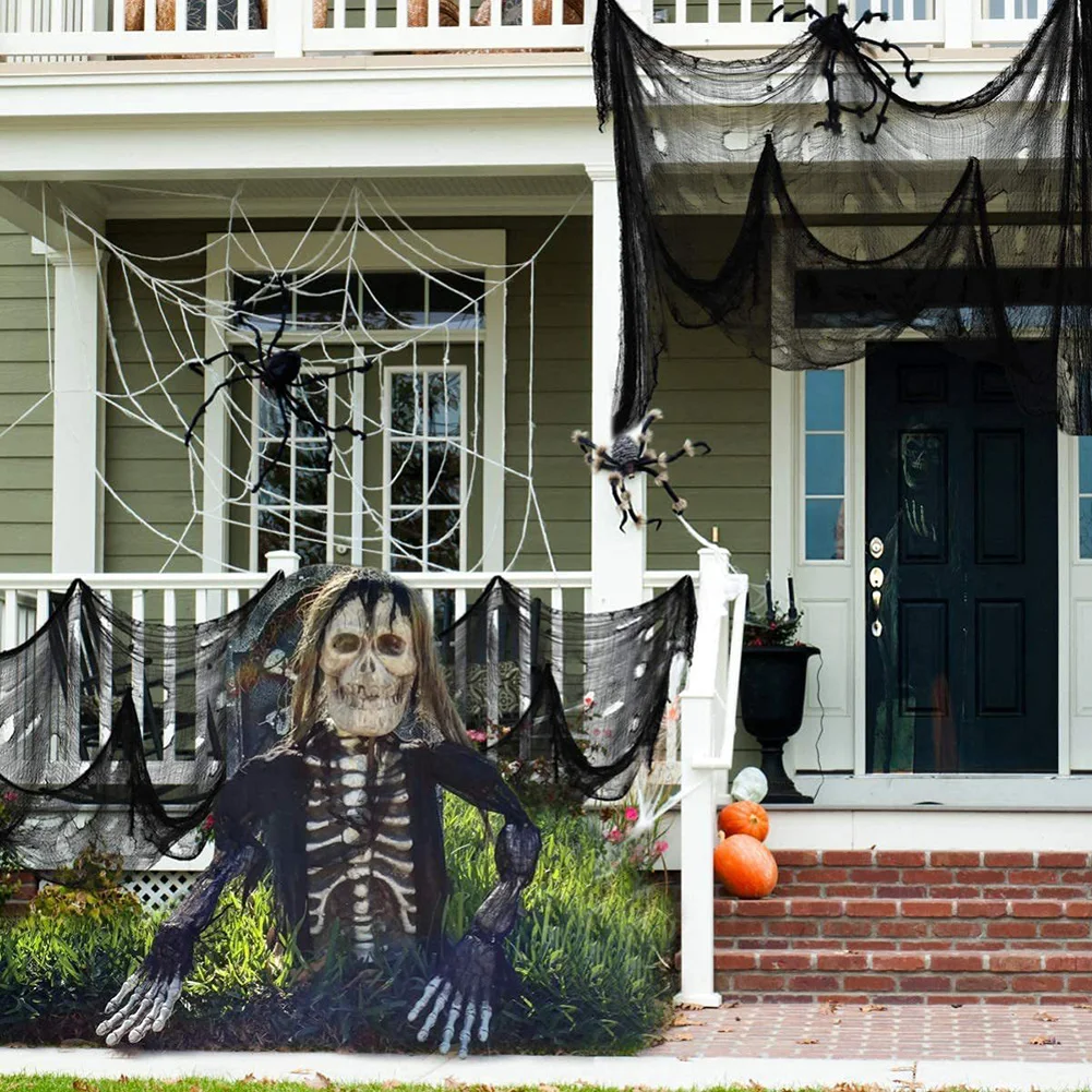 Black Halloween Gauze 76x180cm/76X400 Cm Creepy Cloth Black Netting Spider Web Decor Halloween Horror House Party Decoration
Black Halloween Gauze 76x180cm/76X400 Cm Creepy Cloth Black Netting Spider Web Decor Halloween Horror House Party Decoration