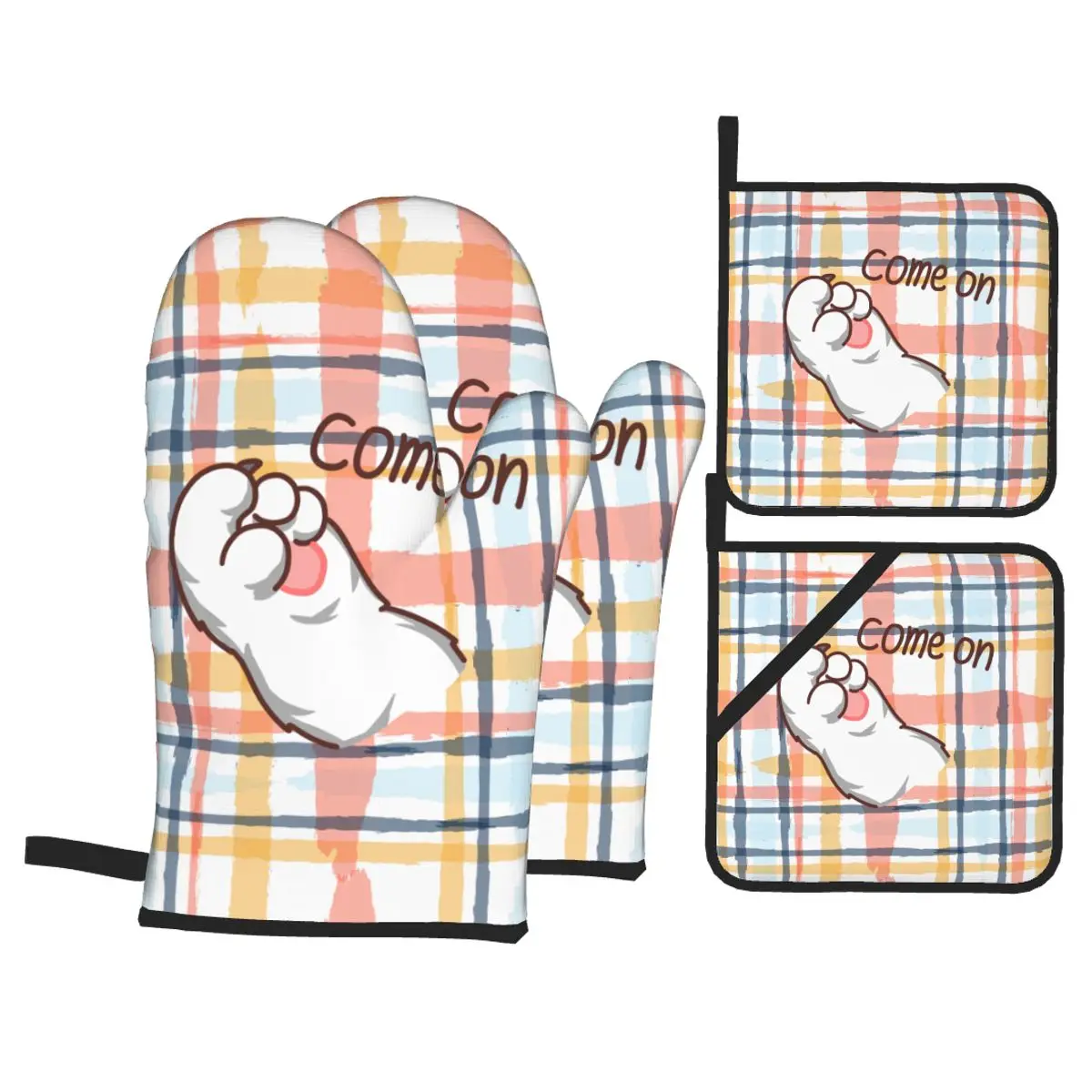 4pcs Oven Mitts Polyester Baking Insulation Gloves Cute Cat Paw Microwave Heat Resistant Kitchen Gloves Oven Potholder Pad
4pcs Oven Mitts Polyester Baking Insulation Gloves Cute Cat Paw Microwave Heat Resistant Kitchen Gloves Oven Potholder Pad