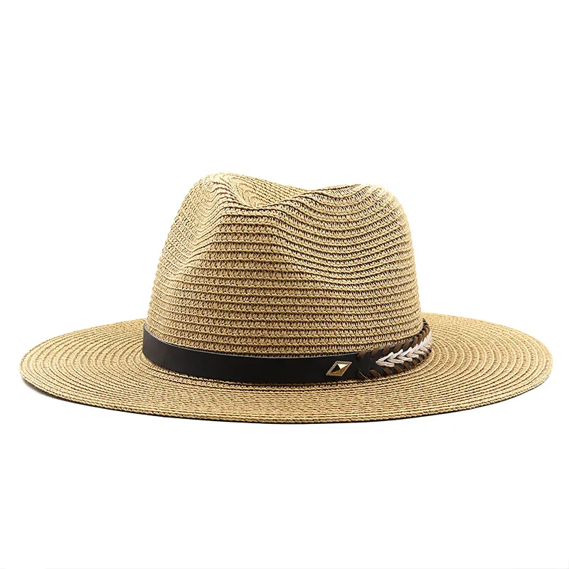 

Men's cap Beach outing hats for women Luxury straw hat sunhat summer new Visor panama new golf hat men Fashion elegant designer