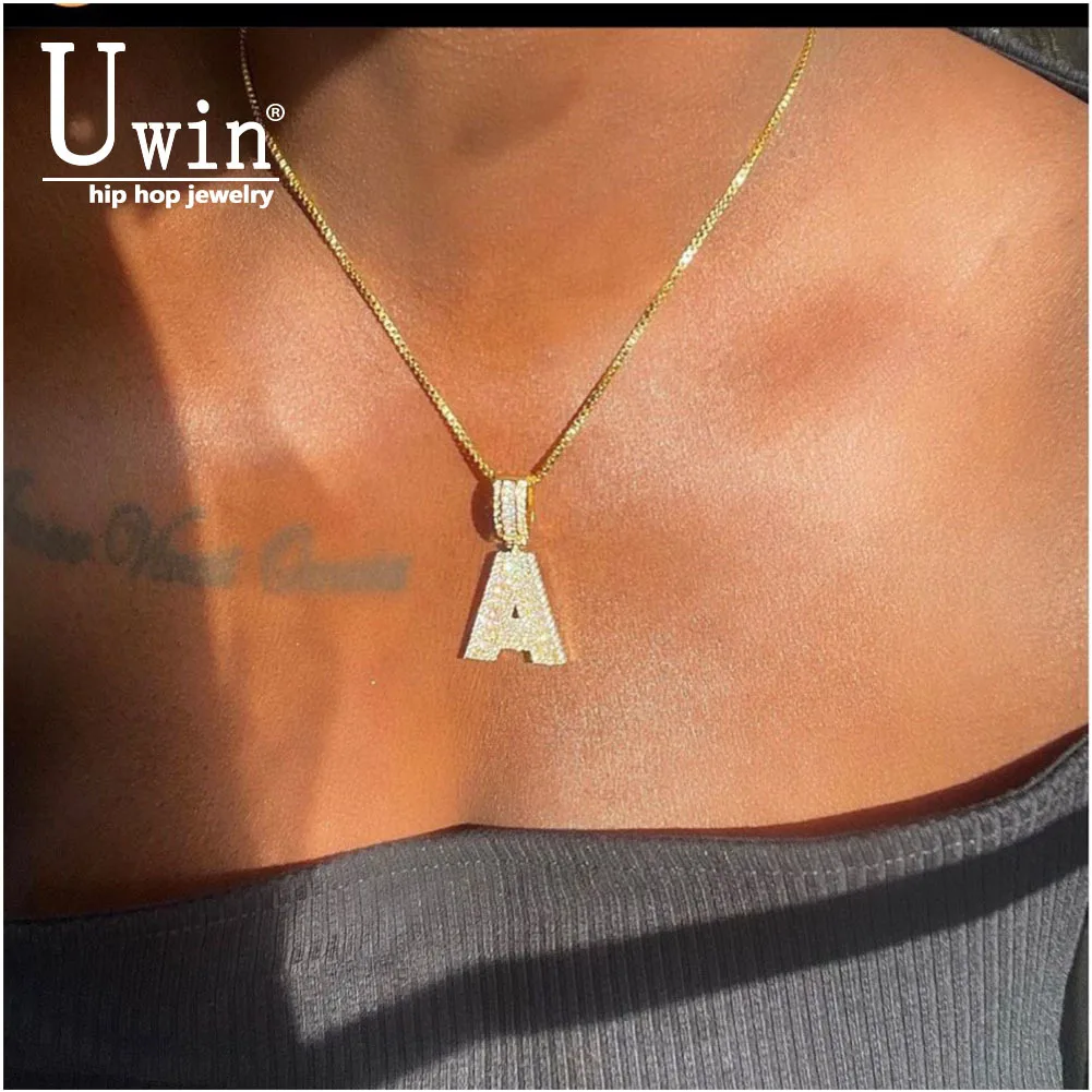 UWIN Baguette Letters With Box Chain Cubic Zirconia Intial Name Necklace Jewelry Charm Hip Hop Necklaces Drop Shipping
UWIN Baguette Letters With Box Chain Cubic Zirconia Intial Name Necklace Jewelry Charm Hip Hop Necklaces Drop Shipping