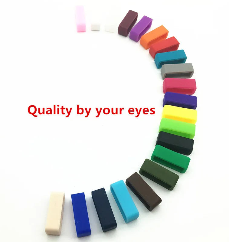 

100pcs Watchbands Ring Loop Silicone Rubber Watch Strap Holder Locker Watch Accessories colors 14 16 17 18 19 20 22 24 26mm