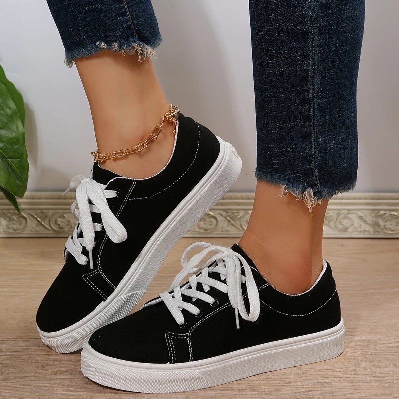 Women's Vulcanize Shoes 2023 New Spring and Autumn Fashion Flat Bottom Casual Outdoor Anti Slip Versatile Lace-up Sneakers Women
Women's Vulcanize Shoes 2023 New Spring and Autumn Fashion Flat Bottom Casual Outdoor Anti Slip Versatile Lace-up Sneakers Women