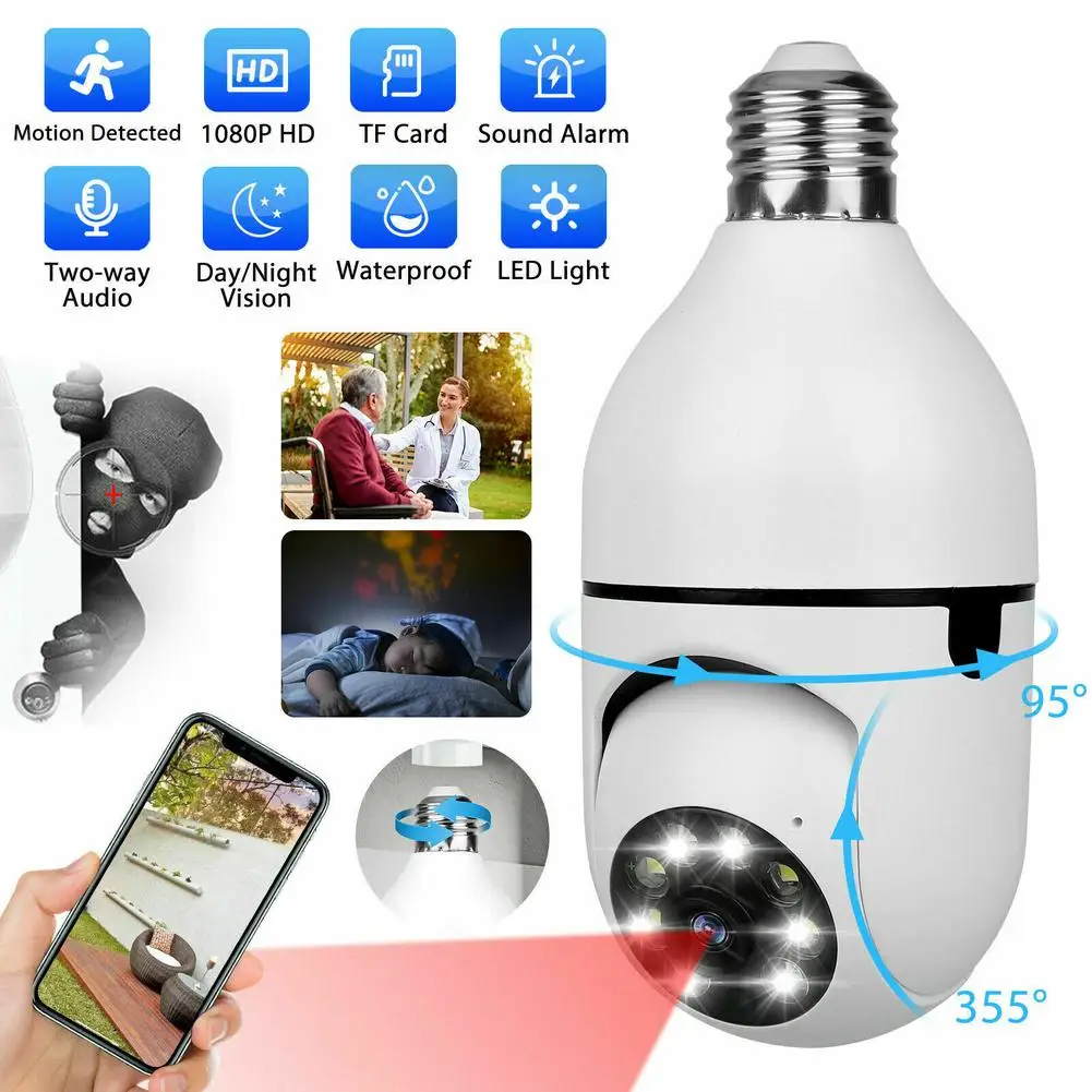 2 In 1 Home Wifi Camera Light Bulb 360 Degree Ip66 Waterproof Wireless Two Way Voice Intercom Security Camera
2 In 1 Home Wifi Camera Light Bulb 360 Degree Ip66 Waterproof Wireless Two Way Voice Intercom Security Camera