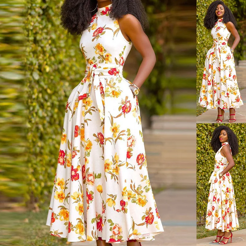 Платье женское ТРАПЕЦИЕВИДНОЕ с цветочным принтом, пикантное Элегантное Длинное с завязкой, без рукавов, с высокой талией и карманами, лето 2023
Платье женское ТРАПЕЦИЕВИДНОЕ с цветочным принтом, пикантное Элегантное Длинное с завязкой, без рукавов, с высокой талией и карманами, лето 2023