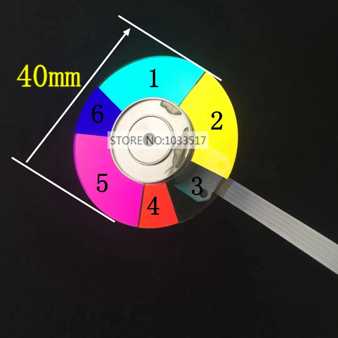 

Projector Color Wheel for optoma HD25 HD25LV HD26 HD27 HD28DSE EH200ST EH412 Projector diameter 40mm 6colors