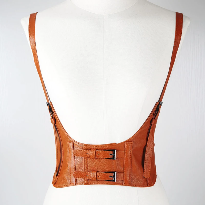 2022 Brand New Women Vintage Faux Leather Underbust Corset Crop Top Solid Color Adjustable Vest Waist Belt Double Buckle Cincher
2022 Brand New Women Vintage Faux Leather Underbust Corset Crop Top Solid Color Adjustable Vest Waist Belt Double Buckle Cincher