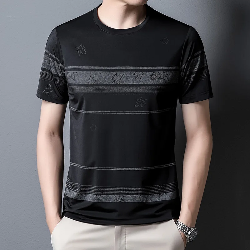 Men's Summer New Men'st-shirt Short Sleeve Thin Round Neck Pullover Young And Middle-aged Casual Silky Half Sleevett-shirt
Men's Summer New Men'st-shirt Short Sleeve Thin Round Neck Pullover Young And Middle-aged Casual Silky Half Sleevett-shirt