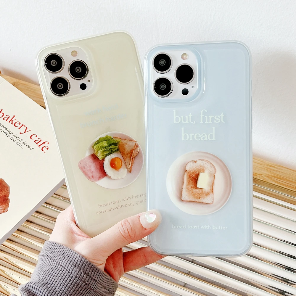 Fashion Toast Bread Painting Clear Back Phone Case For iPhone 13 11 12 iPhone13 Pro XR X Xs Max iPhone11 Soft Silicone Cover Bag
Fashion Toast Bread Painting Clear Back Phone Case For iPhone 13 11 12 iPhone13 Pro XR X Xs Max iPhone11 Soft Silicone Cover Bag