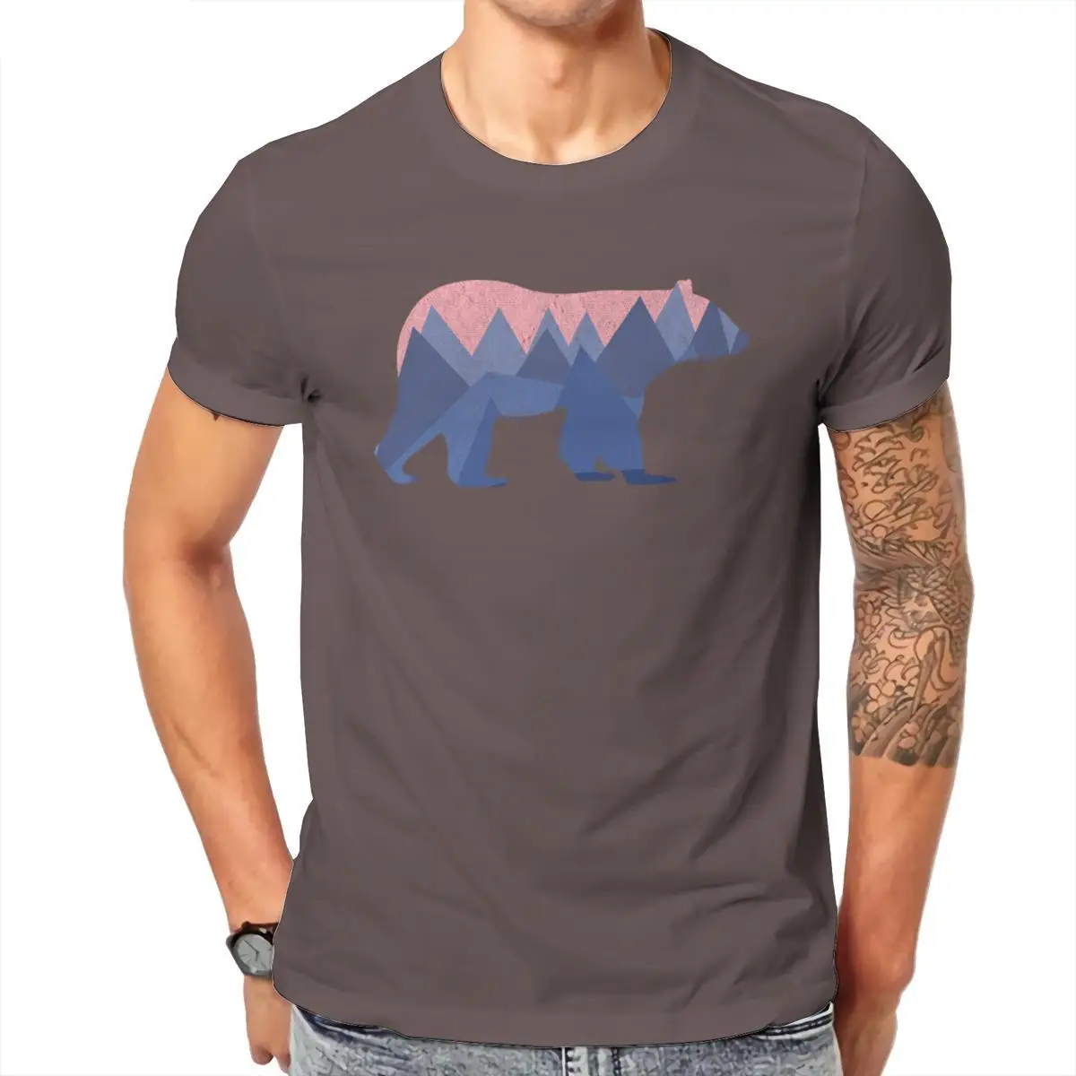 Wholesale mountain bear Mens T-Shirt Pink Gothic Short Sleeve Tops Mens Clothes 103337
Wholesale mountain bear Mens T-Shirt Pink Gothic Short Sleeve Tops Mens Clothes 103337