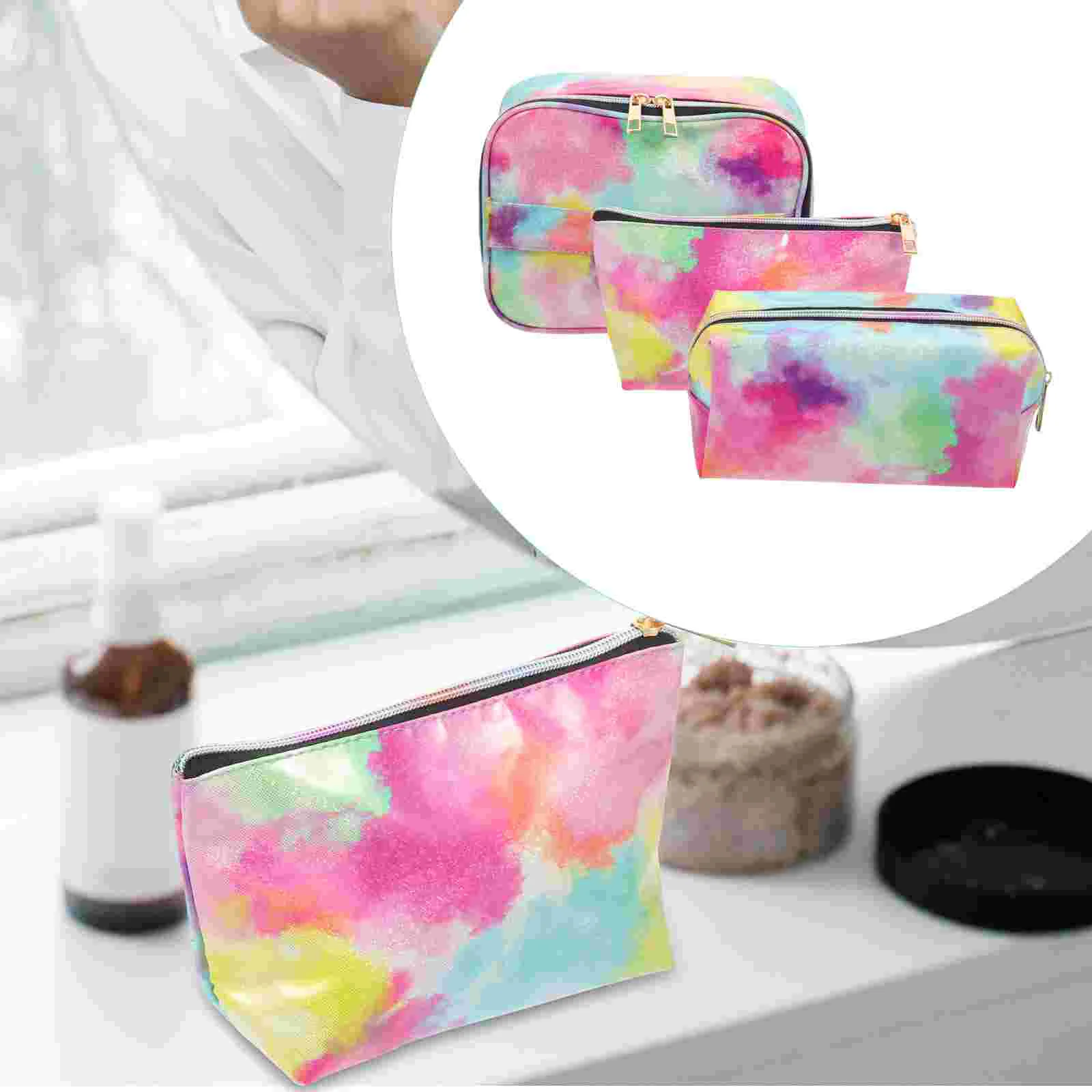 Makeup Pouchtoiletry Travel Storage Case Womenoutdoor Handheld Organizer Zipper Dye Tie Portable Toiletries Setoil
Makeup Pouchtoiletry Travel Storage Case Womenoutdoor Handheld Organizer Zipper Dye Tie Portable Toiletries Setoil