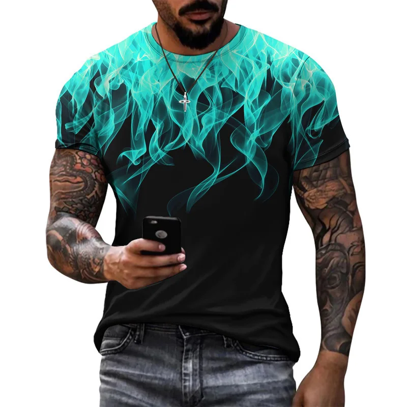 Personality Men's Flame Pattern 3D T-Shirt Summer New Street Style Cool Round Neck Top Casual Hip-Hop Handsome Short Sleeve Tees
Personality Men's Flame Pattern 3D T-Shirt Summer New Street Style Cool Round Neck Top Casual Hip-Hop Handsome Short Sleeve Tees