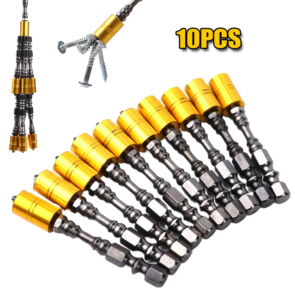 10pcs 65mm/2.56inch Screwdriver Bit Metal Nutdrivers Electric Screw Driver With Magnetic Ring For Plasterboard Drywall Tools
10pcs 65mm/2.56inch Screwdriver Bit Metal Nutdrivers Electric Screw Driver With Magnetic Ring For Plasterboard Drywall Tools