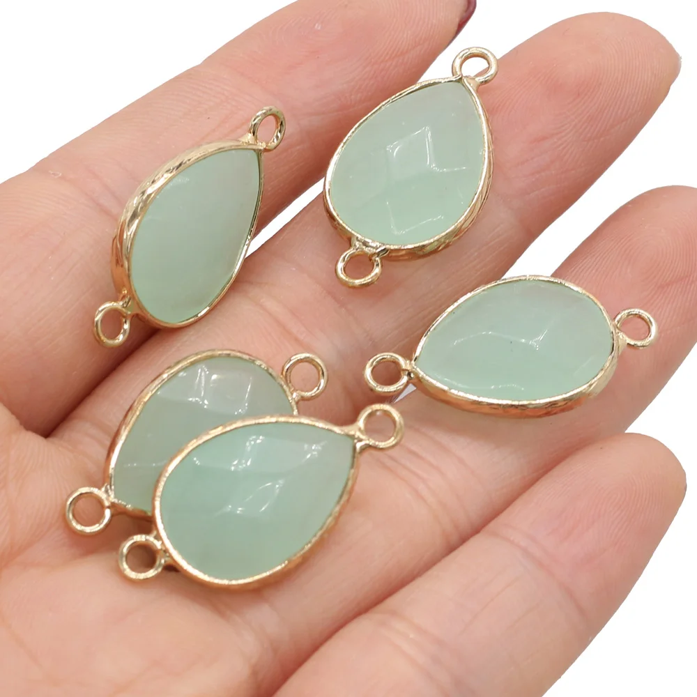 Hot Selling Natural Stone Glazed Jade Double Hole Connector Pendant Making DIY Necklace Bracelet Anklet Jewelry Accessories Gift
Hot Selling Natural Stone Glazed Jade Double Hole Connector Pendant Making DIY Necklace Bracelet Anklet Jewelry Accessories Gift