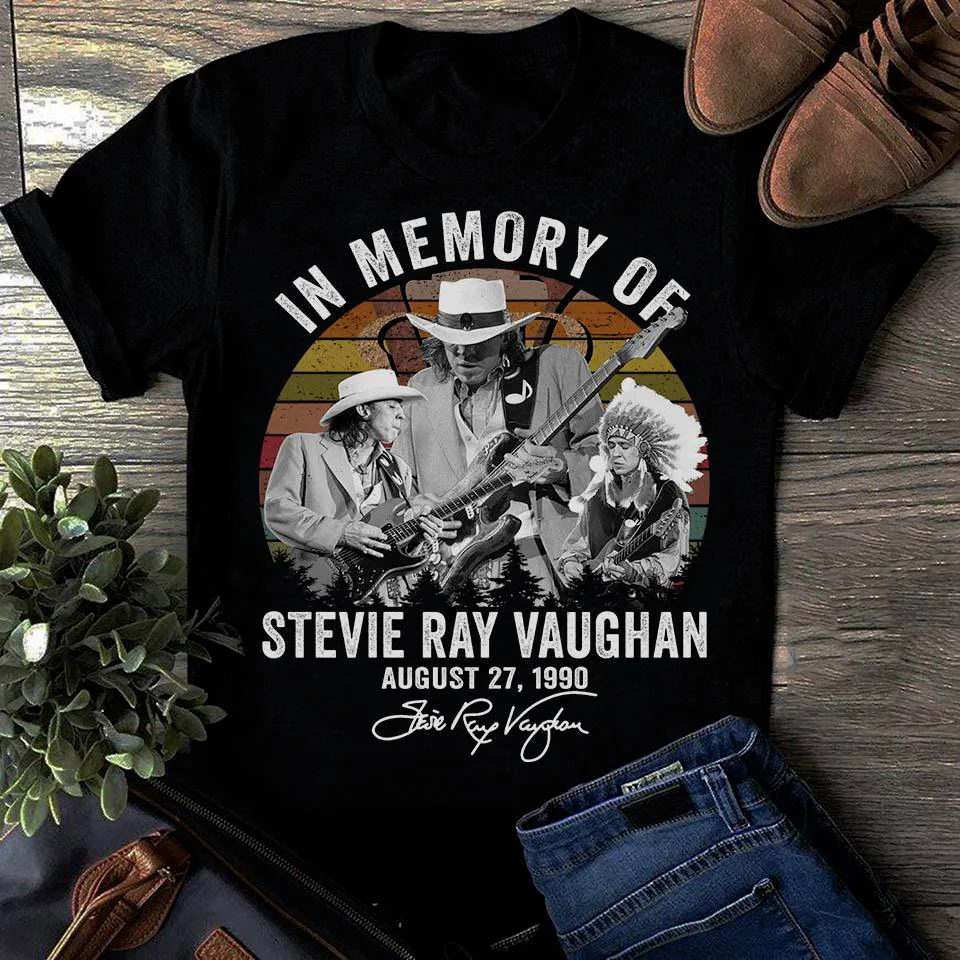 In Memory Of Stevie Ray Vaughan Signature T-Shirt
In Memory Of Stevie Ray Vaughan Signature T-Shirt