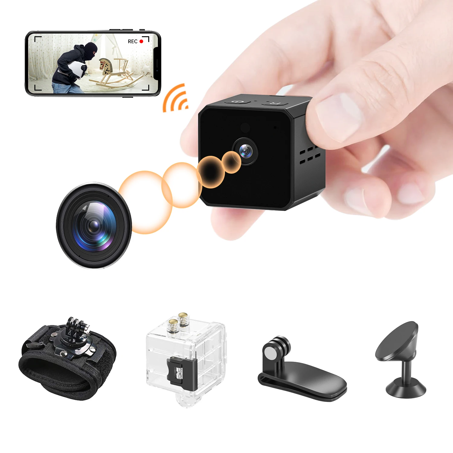 Portable Mini Camera 4K HD 1080P Wifi Wireless camcorder Waterproof Night Vision Motion Detection Outdoor Security Ultra-compact
Portable Mini Camera 4K HD 1080P Wifi Wireless camcorder Waterproof Night Vision Motion Detection Outdoor Security Ultra-compact