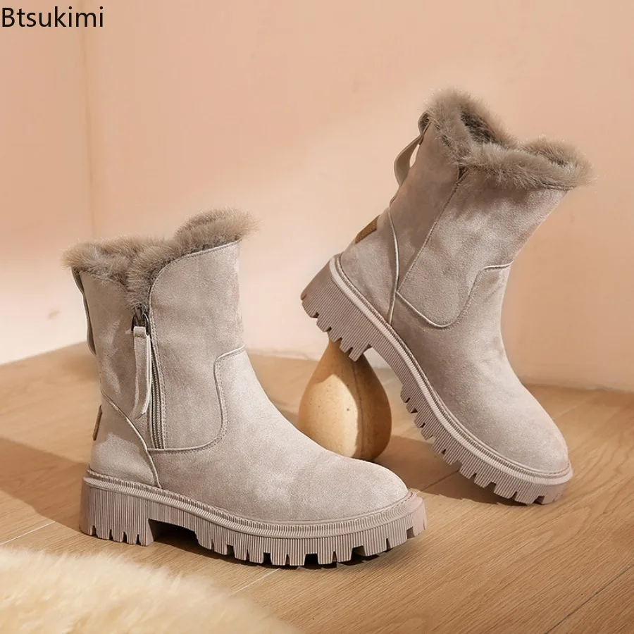 2023 Women's Warm Snow Boots Autumn Winter Warm Fashion Platform Ankle Boots Non-slip Short Plush Flats Suede Shoes Mujer 35-42
2023 Women's Warm Snow Boots Autumn Winter Warm Fashion Platform Ankle Boots Non-slip Short Plush Flats Suede Shoes Mujer 35-42