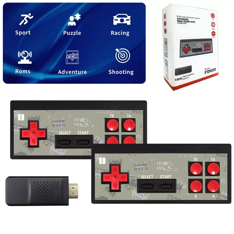 NEW2023 Retro Video Game Consoles Handheld Game Player HDMI-Compatible Mini Game Stick Built in 1800 Classic 8 Bit Games Gamepad
NEW2023 Retro Video Game Consoles Handheld Game Player HDMI-Compatible Mini Game Stick Built in 1800 Classic 8 Bit Games Gamepad