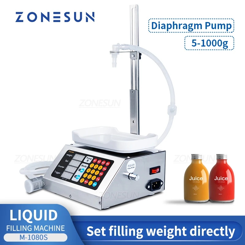 ZONESUN Single Head Small Mineral Water Juice Soy Milk Oil Liquid Bottle Vial Weighing And Filling Machine
ZONESUN Single Head Small Mineral Water Juice Soy Milk Oil Liquid Bottle Vial Weighing And Filling Machine