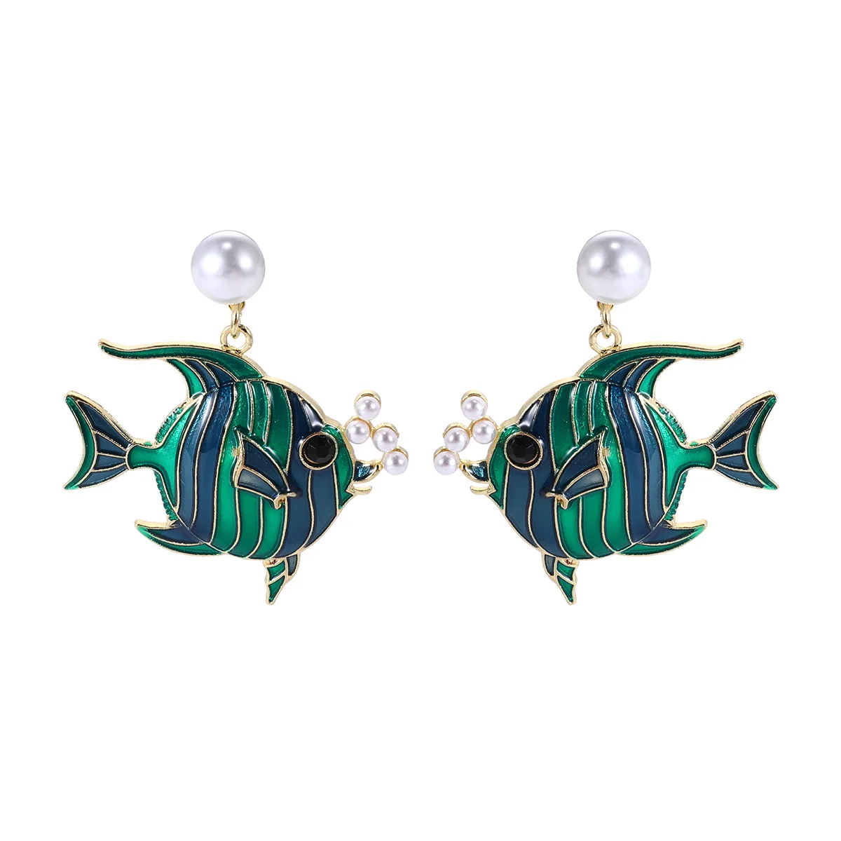 Cute Black White Enameling Clownfish Drop Earrings Gold Color Simulated Pearl Dangle Earrings for Women Fashion Jewelry
Cute Black White Enameling Clownfish Drop Earrings Gold Color Simulated Pearl Dangle Earrings for Women Fashion Jewelry
