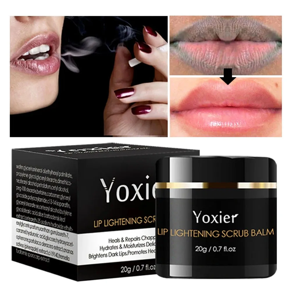 Lip Lightening Scrub Balm Remove Dull Lips Moisturizing Anti-Aging Anti-Cracking Hyaluronic Acid Brighten Black Lips 20G
Lip Lightening Scrub Balm Remove Dull Lips Moisturizing Anti-Aging Anti-Cracking Hyaluronic Acid Brighten Black Lips 20G