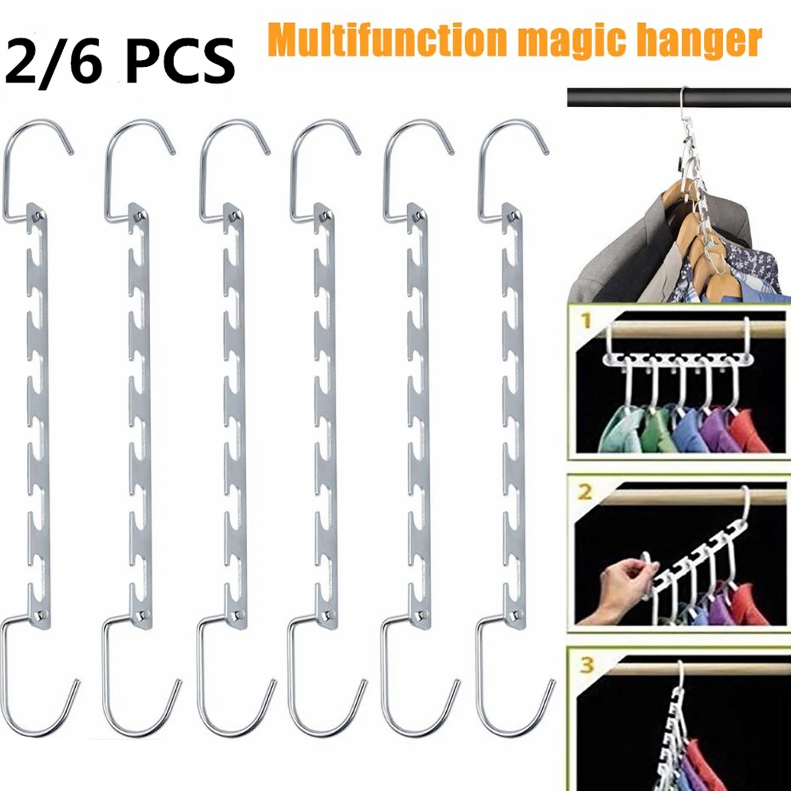Clothes Hangers Organizer Multi Function Metal Space Saving Closet Magic Hanger Rack
Clothes Hangers Organizer Multi Function Metal Space Saving Closet Magic Hanger Rack