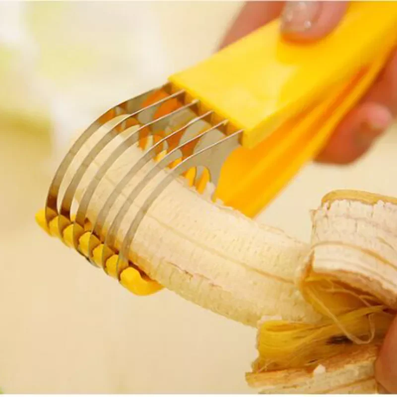 2022New Stainless Steel Banana Cutter Fruit Vegetable Sausage Slicer Salad Sundaes Tools Cooking Tools Kitchen Accessories Gadge
2022New Stainless Steel Banana Cutter Fruit Vegetable Sausage Slicer Salad Sundaes Tools Cooking Tools Kitchen Accessories Gadge