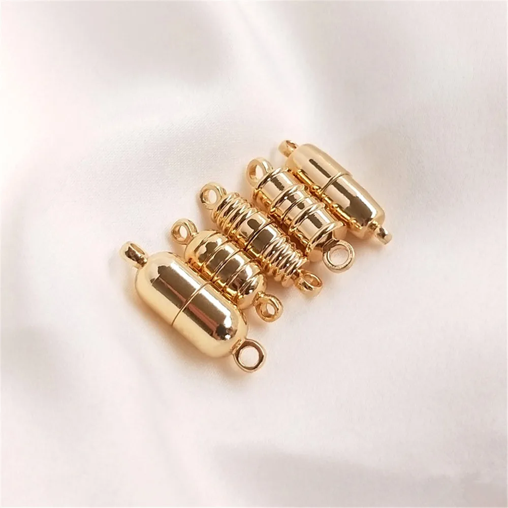 14K Gold Color accessories magnet buckle round bamboo knot long barrel shaped pill bracelet necklace buckle suction iron buckle
14K Gold Color accessories magnet buckle round bamboo knot long barrel shaped pill bracelet necklace buckle suction iron buckle
