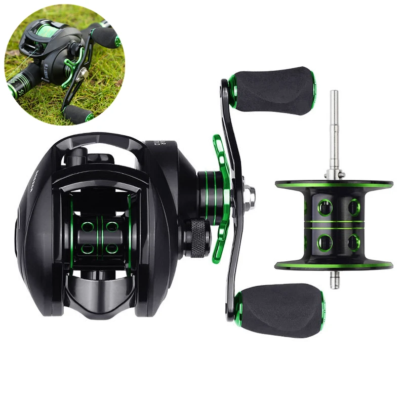 Baitcasting Reel 8.1:1 12+1BB Bass 24-Position Fishing Reel 8KG / 18LB Max Drag Left Right Hand Reel Reinforced Nylon Body
Baitcasting Reel 8.1:1 12+1BB Bass 24-Position Fishing Reel 8KG / 18LB Max Drag Left Right Hand Reel Reinforced Nylon Body