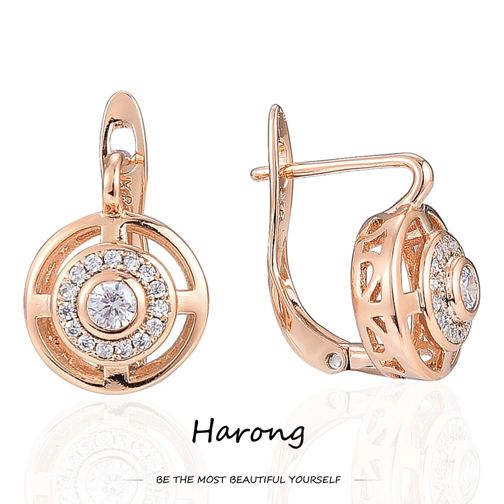 Harong Hollow Round Stud Earrings Noble Rose Gold Color Copper Metal Earing Women Girls Aesthetic Luxury Jewelry Accessories
Harong Hollow Round Stud Earrings Noble Rose Gold Color Copper Metal Earing Women Girls Aesthetic Luxury Jewelry Accessories