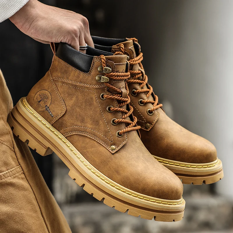 Laces boots Medium Cut Cow Leather working boots Motorcycle boots Cowboy Round Toe ankle retro Martin boots classic boots
Laces boots Medium Cut Cow Leather working boots Motorcycle boots Cowboy Round Toe ankle retro Martin boots classic boots