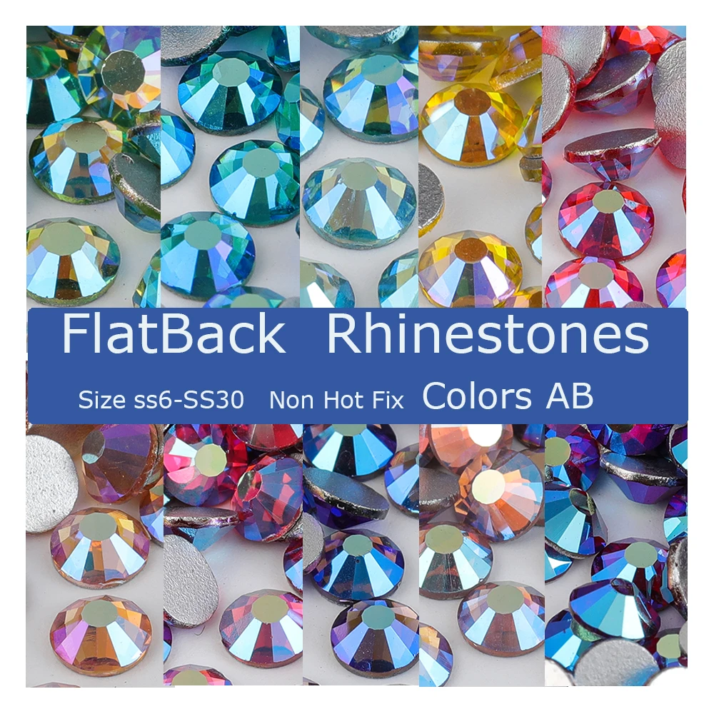 Multi color AB ss6-30 Glass Rhinestones Crystal Glitter Diamond Non Hot Fix Flat back Nail Art Decorations Craft DIY Accessories
Multi color AB ss6-30 Glass Rhinestones Crystal Glitter Diamond Non Hot Fix Flat back Nail Art Decorations Craft DIY Accessories