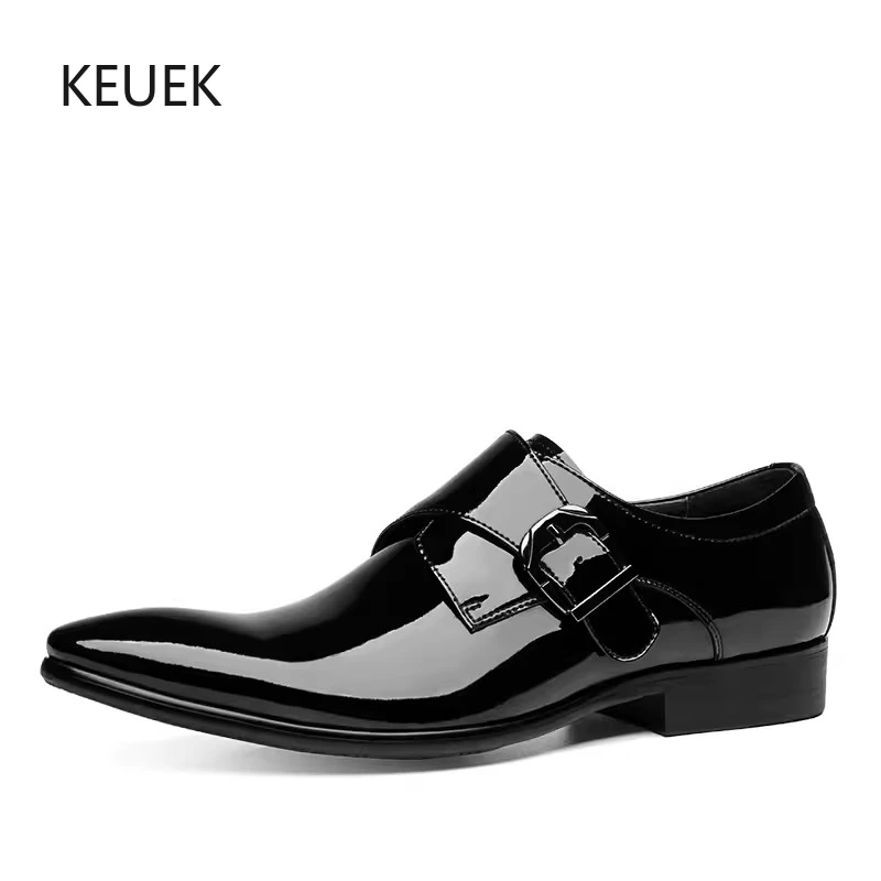 New British Style Leather Shoes Men Pointed Toe Fashion Patent Leather Business Dress Shoes Male Breathable Wedding Loafers 5A
New British Style Leather Shoes Men Pointed Toe Fashion Patent Leather Business Dress Shoes Male Breathable Wedding Loafers 5A