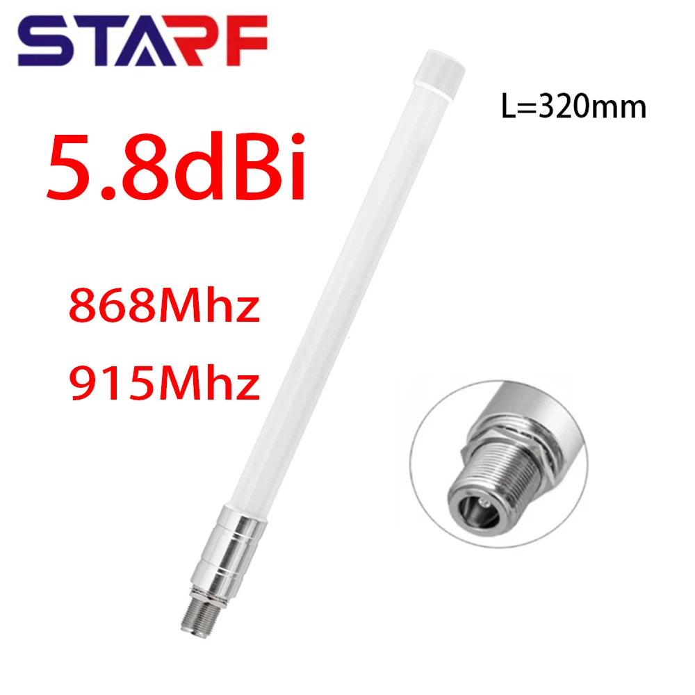 5.8 DBi LoRa Antenna Fibreglass Omni Antenna 860-930MHz N Female Connector For Helium Hotspot HNT Miner LoRaWAN
5.8 DBi LoRa Antenna Fibreglass Omni Antenna 860-930MHz N Female Connector For Helium Hotspot HNT Miner LoRaWAN