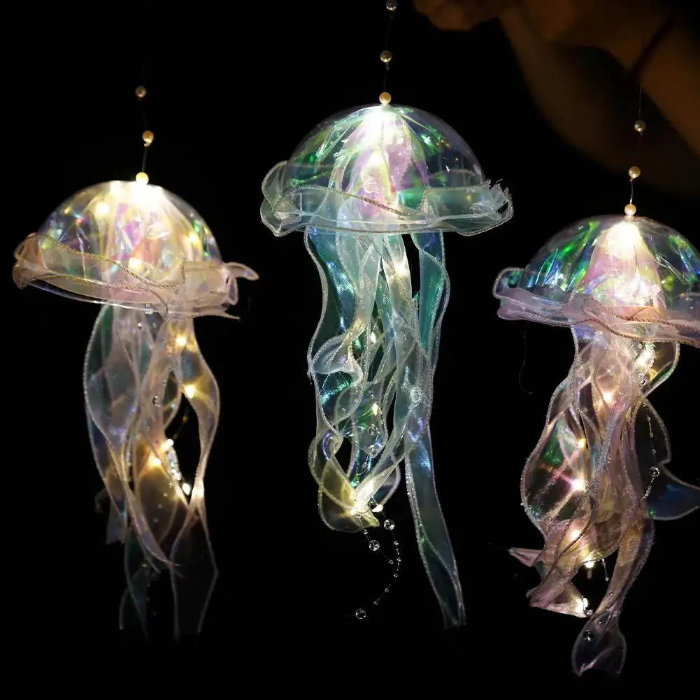 Jellyfish Lamp Jellyfish Hanging Decoration Wind Chimes Party Atmosphere Lamp Portable Jellyfish Night Lamp Home Decoration 
Jellyfish Lamp Jellyfish Hanging Decoration Wind Chimes Party Atmosphere Lamp Portable Jellyfish Night Lamp Home Decoration