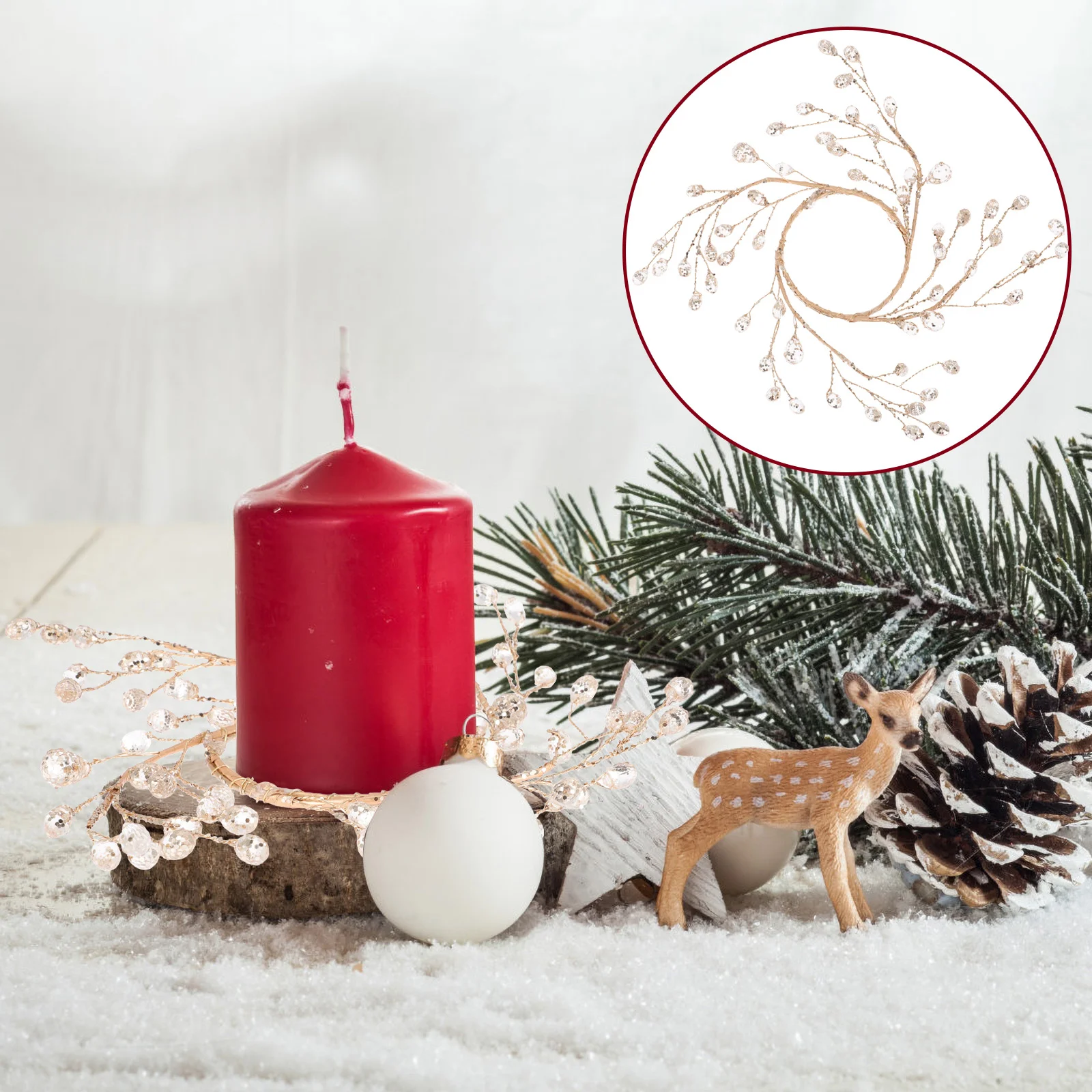 Wreath Acrylic Christmas Bead Garland Beads Wreathsholder Ring Decorative Crystal Ornaments Decoration
Wreath Acrylic Christmas Bead Garland Beads Wreathsholder Ring Decorative Crystal Ornaments Decoration