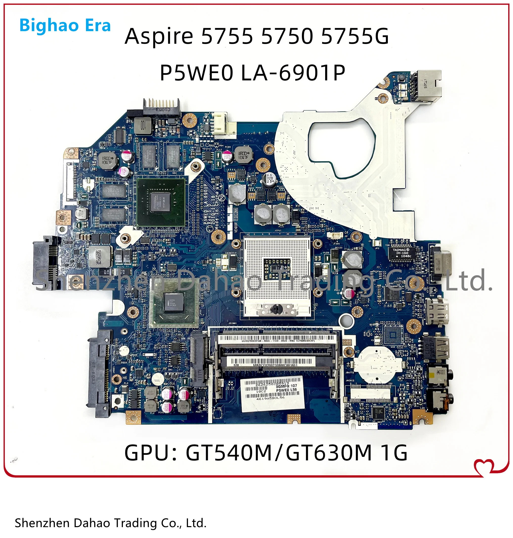 P5WE0 LA-6901P Mainboard For Acer Aspire NV57 5750 5755 5750G Laptop Motherboard With HM65 GT540M/GT630M 1G-GPU DDR3 100% Tested
P5WE0 LA-6901P Mainboard For Acer Aspire NV57 5750 5755 5750G Laptop Motherboard With HM65 GT540M/GT630M 1G-GPU DDR3 100% Tested